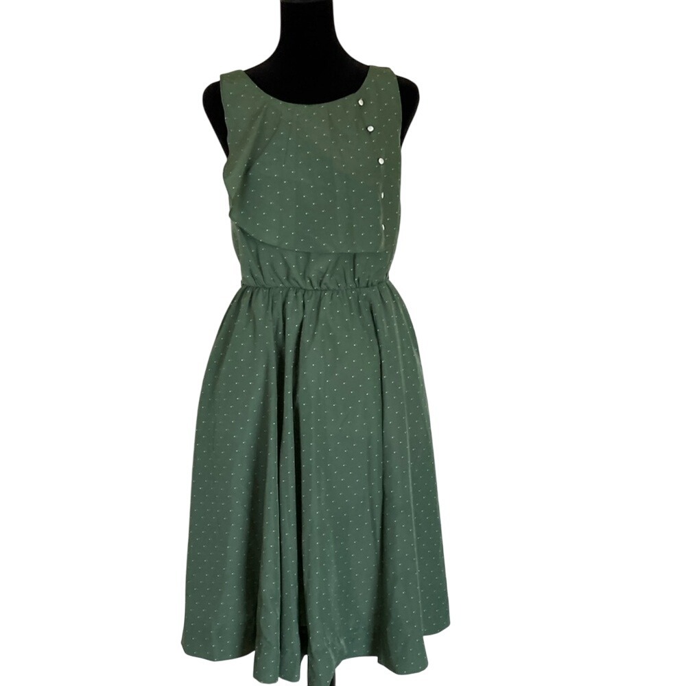 Murtlewood of California Womens Sleeveless Dress Size S Green‎ Retro Rockabilly